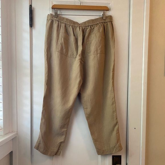 Re-Imagined by J Crew tan khaki drawstring crop pants. L petite LP - Picture 5 of 8
